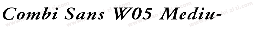 Combi Sans W05 Mediu字体转换